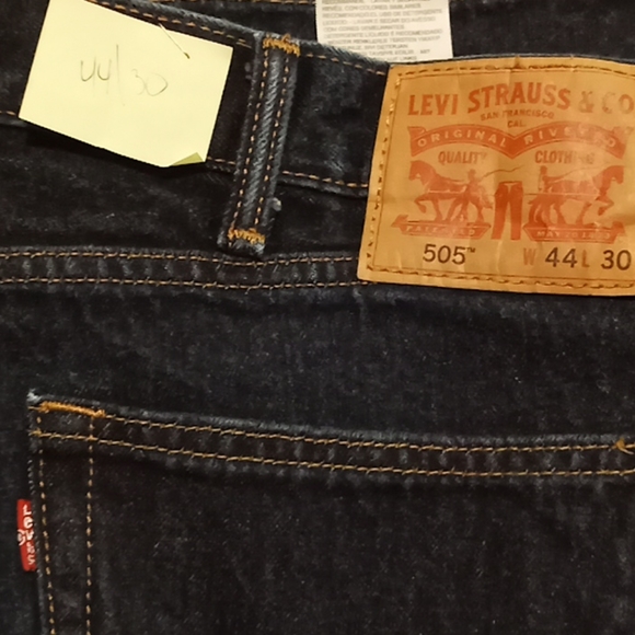 Levi's 505 jeans gently worn 44/30 blue  46/30 blk - Picture 3 of 3